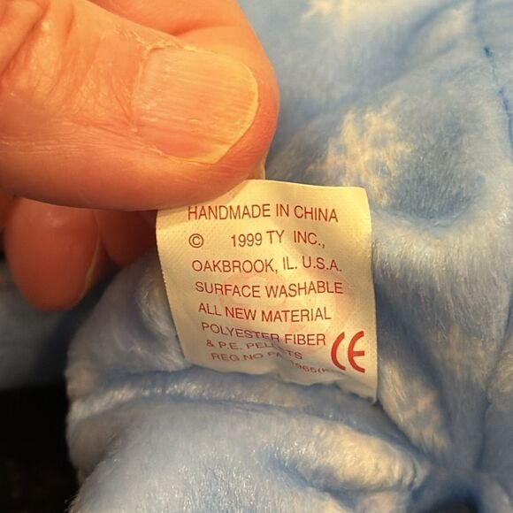 Ty Beanie Babies - 1999 Holiday Teddy with Ear  Tag . Size 9” - Picture 8 of 10